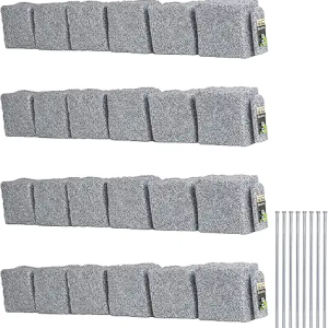 Beuta Landscape Edge Decoration | Garden Edge Decoration | Artificial Stone Blocks for Lawn Edges, Flower Beds and Patio Edges
