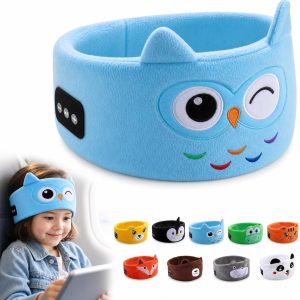 Wireless Bluetooth Headband Headphones for Kids and Toddlers – Ultra-Thin Speakers, Soft & Comfortable Fleece Sleep Headband
